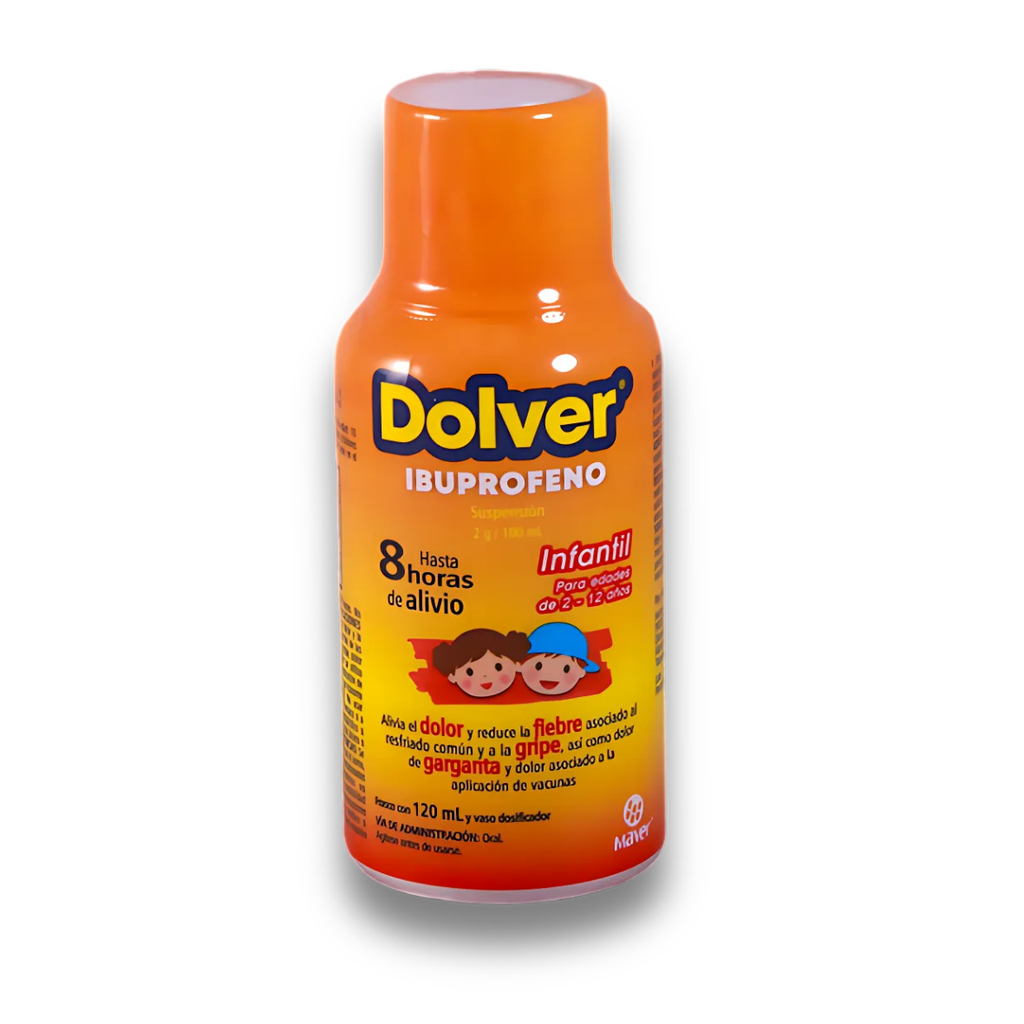 IBUPROFENO SUSPENSION 2 G/100 ML FCO C/120 ML DOLVER INFANTIL LAB MAVER ...